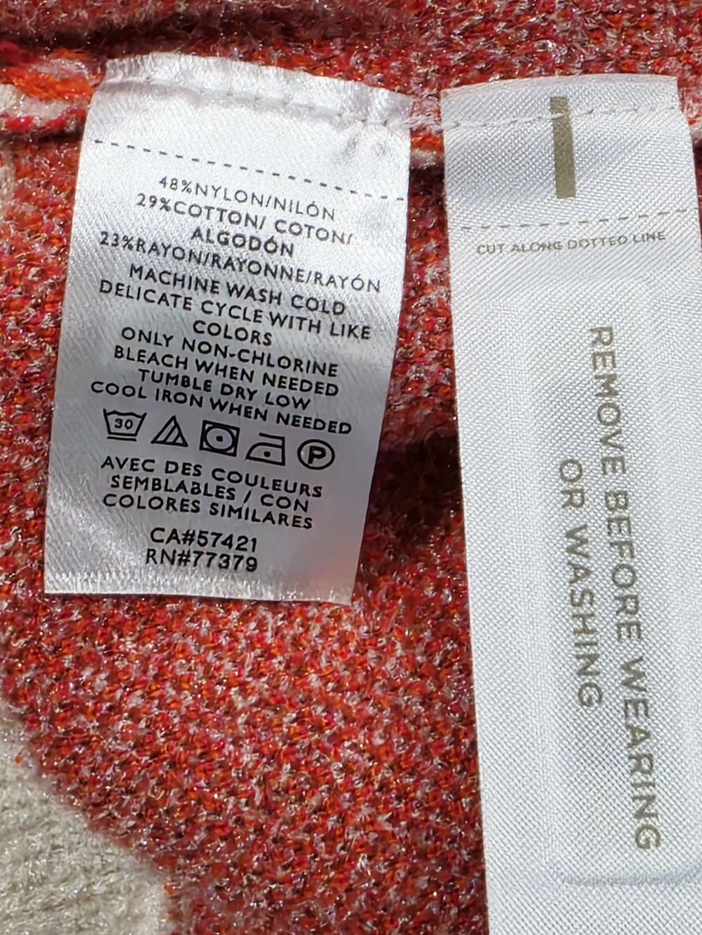 Ann Taylor Fun Strawberry Print Sweater Pink Red Cream Soft Knit Medium - Picture 5 of 11